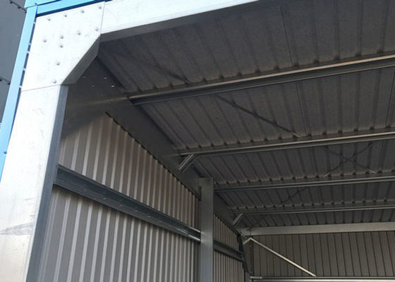 Prefab здания склада 100x60x8 с рифленым стальным настилая крышу листом